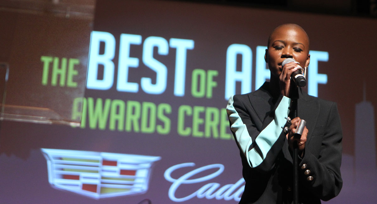 V Bozeman Performs at the “Best of the ABFF” Closing Awards Ceremony