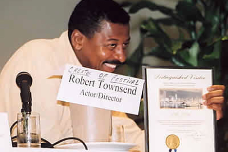 ABFF Award Show Host and Advisory Board Chairman Robert Townsend is at the 2002 Press Conference