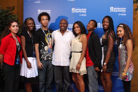 ABFF’s Youth Filmmakers with the festival’s Executive Director Reggie Scott