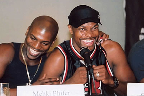 Mekhi Phifer and Chris Tucker share laughs at the 2002 ABFF