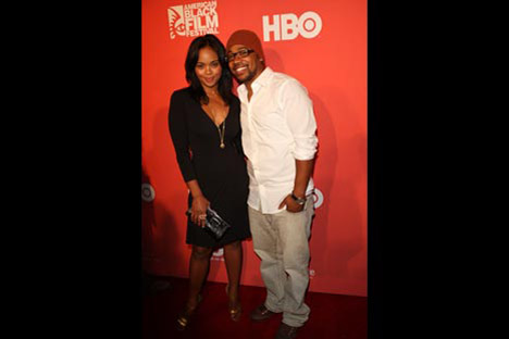 Actors from the festival's Opening Night Film/This Christmas Sharon Leal and Columbus Short