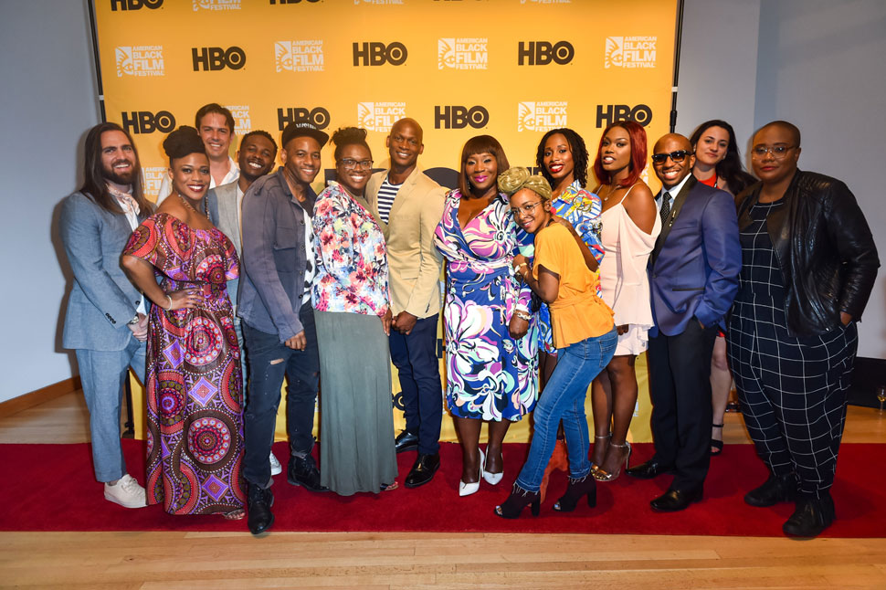 HBO Short Film Competition Finalists with HBO Executive Dennis Williams and Bevy Smith.