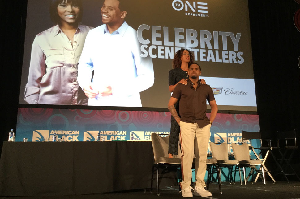 Tristan “Mack” Wilds and Chaley Rose interpret a scene during TV One's Celebrity Scene Stealers