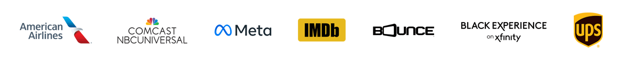 American Airlines, Comcast NBCUniversal, Meta, IMDb, Bounce TV, Xfinit, UPS