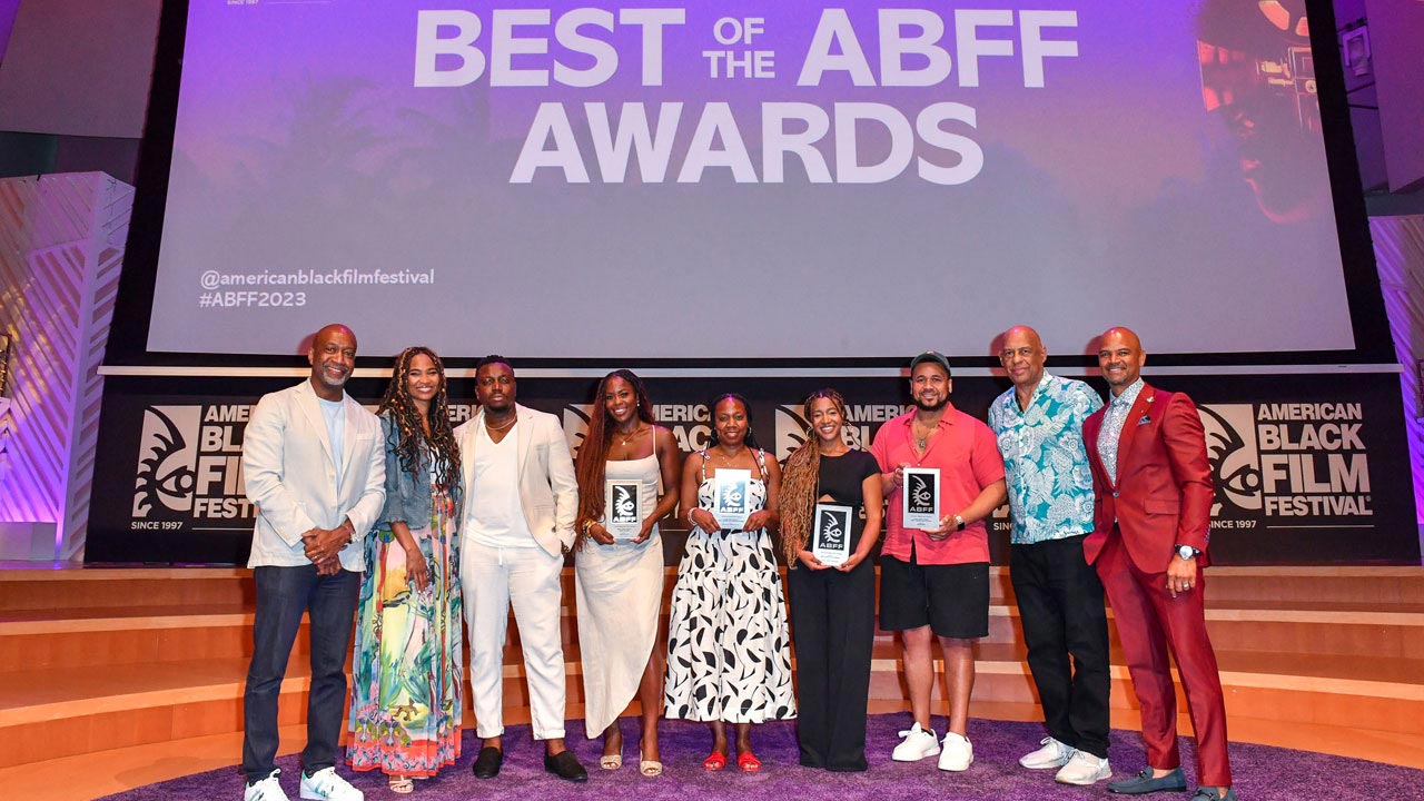 Best of the ABFF Awards winners holding awards