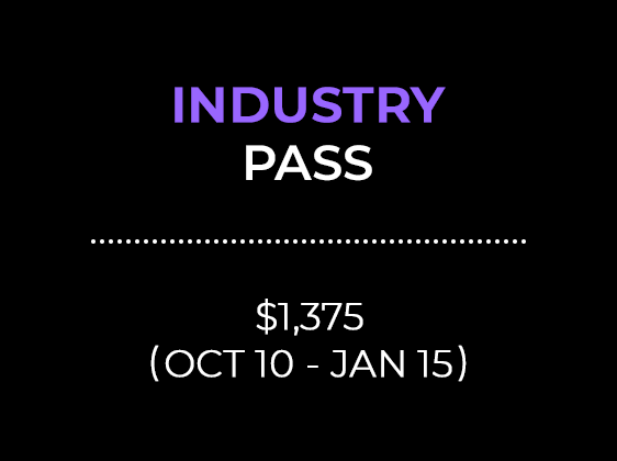 INDUSTRY PASS $1,375 (OCT 10 - JAN 15)