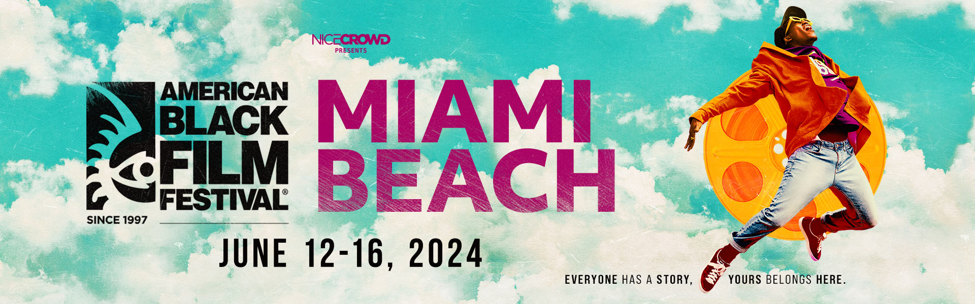 NICE CROWD presents the American Black Film Festival, Miami Beach, June 12-16, 2024. Everyone has a story, yours belongs here.