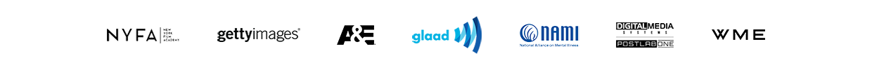 NYFA, Getty Images, A&E, GLAAD, NAMI, Digital Media Systems, WME
