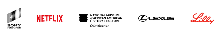 SONY Pictures Entertainment, Netflix, National Museum of African American History and Culture, Lexus, Lilly
