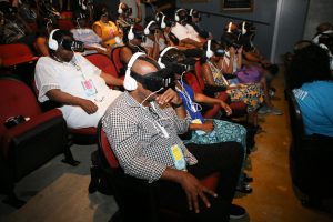 Attendees enjoy Virtual Reality Experience